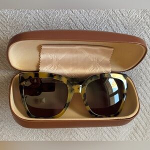 Longchamp Tortoise Sunglasses with Brown Case